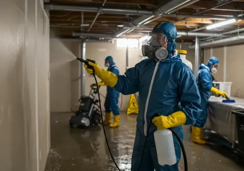 Basement Sanitization and Antimicrobial Treatment process in Westerly, RI