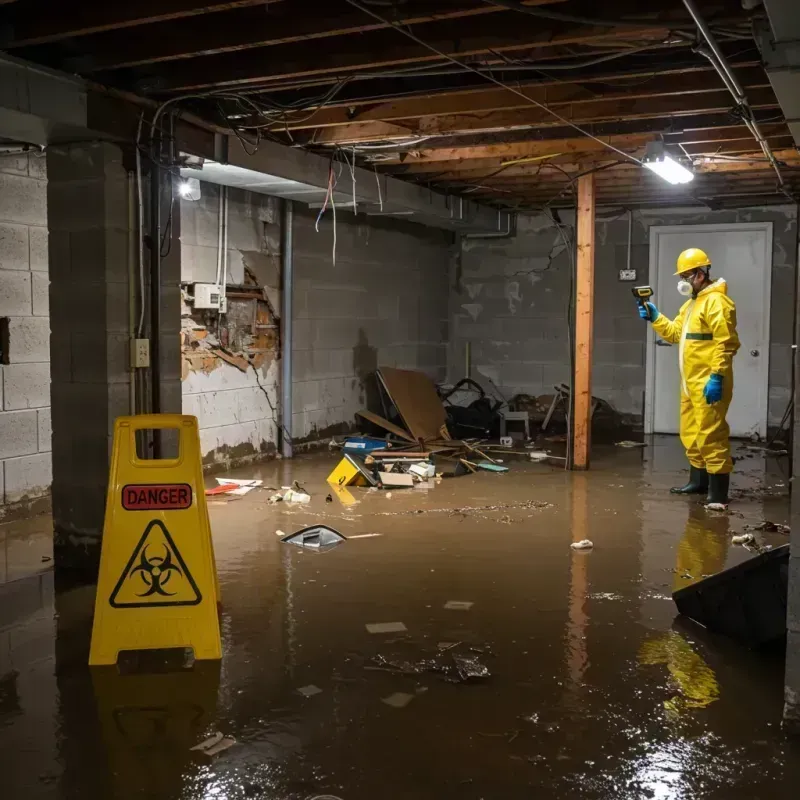 Flooded Basement Electrical Hazard in Westerly, RI Property