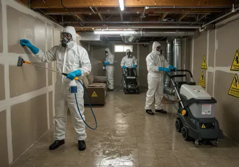 Basement Moisture Removal and Structural Drying process in Westerly, RI